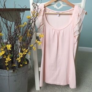 Express peach ruffle sleeve top